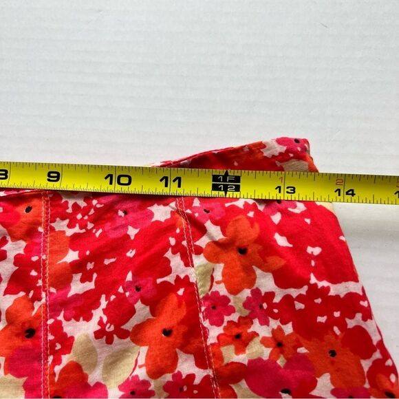 ANN Taylor Midi Skirt Lined Fit & Flare Size 2 100% Cotton Summer Color Fun - Picture 6 of 12